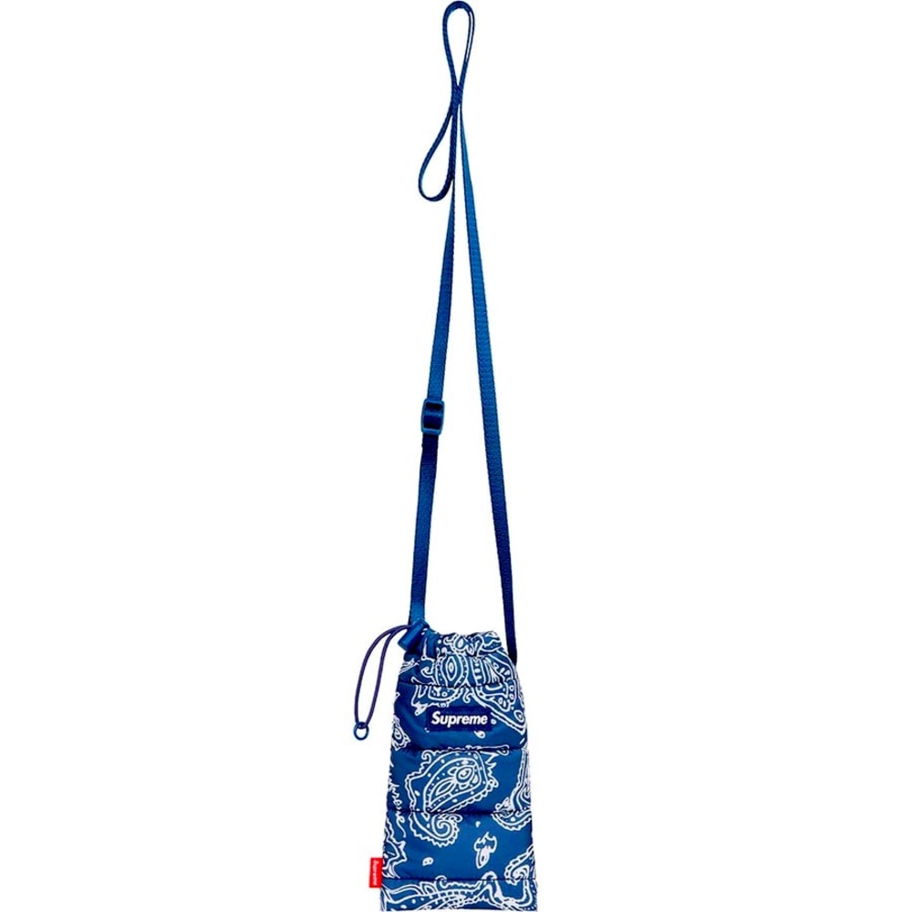 Puffer Neck Pouch (Navy/Paisley)